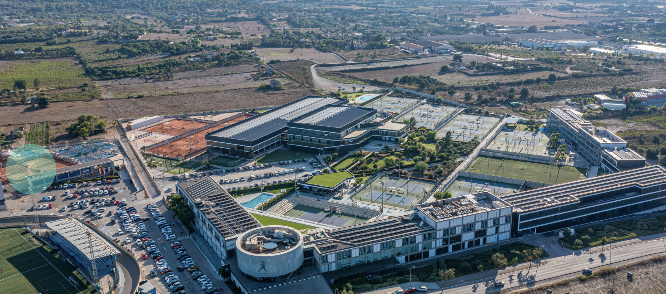 Luftaufnahme der Rafa Nadal Academy